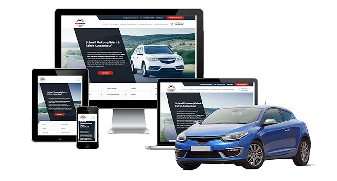 ankauf mobil Ankaufseite mobil – Autoankauf Schweich mit rotem PKW